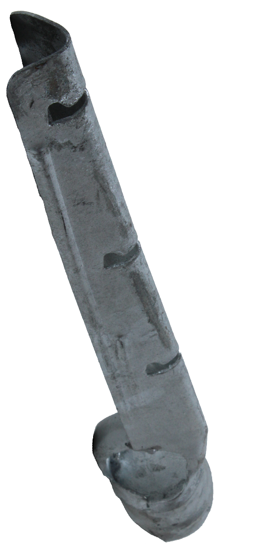 Vertical 3 Strand Barb Wire Arm 2-1/2" x 1-5/8" For Chain Link Fences