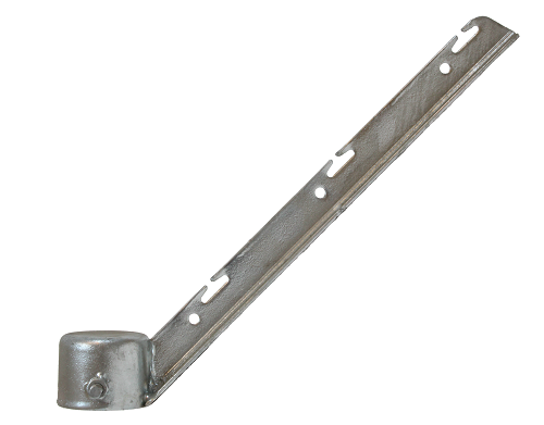 3" 3 Strand 45-Degree Corner Galvanized Barbed Wire Arm for Chain Link Fences - BUY PER PIECE (EACH)
