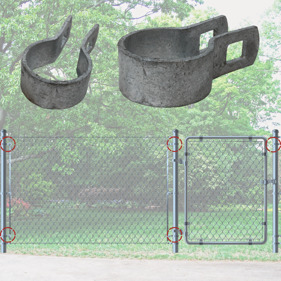 3" Galvanized Steel End Band For Chain Link Fences