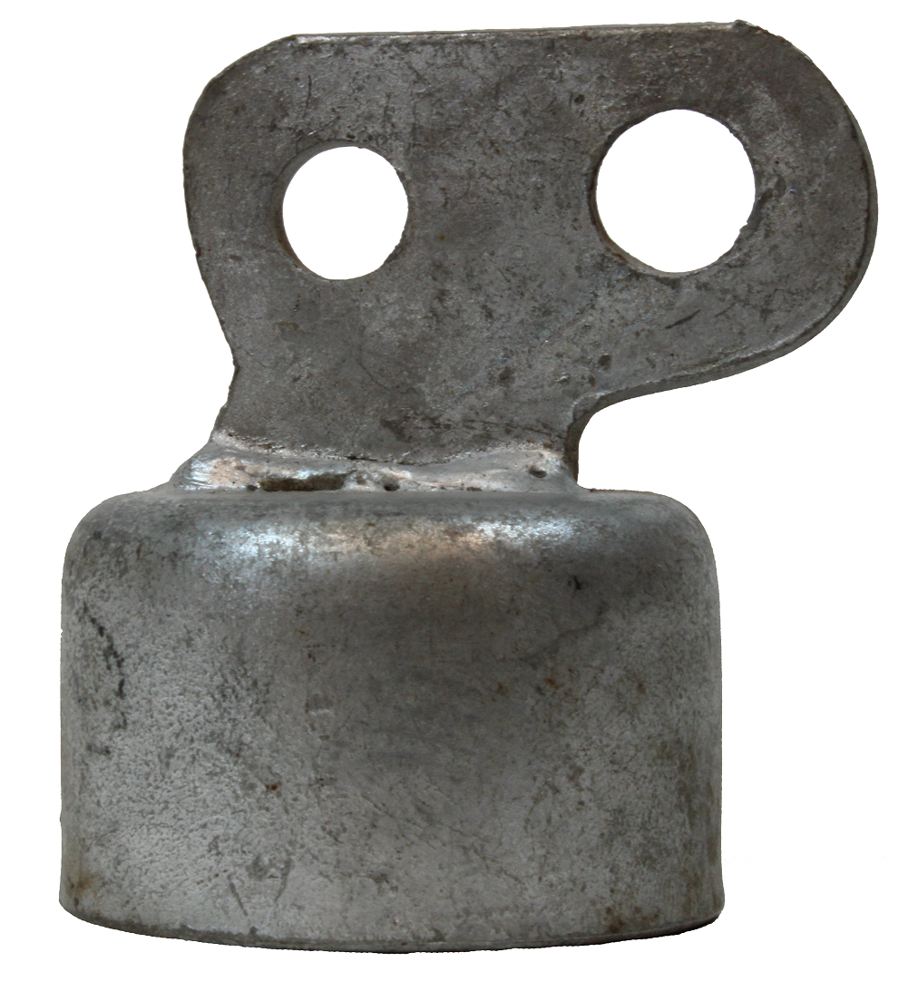 2-1/2" Two Hole Steel Rail End For Chain Link Fences