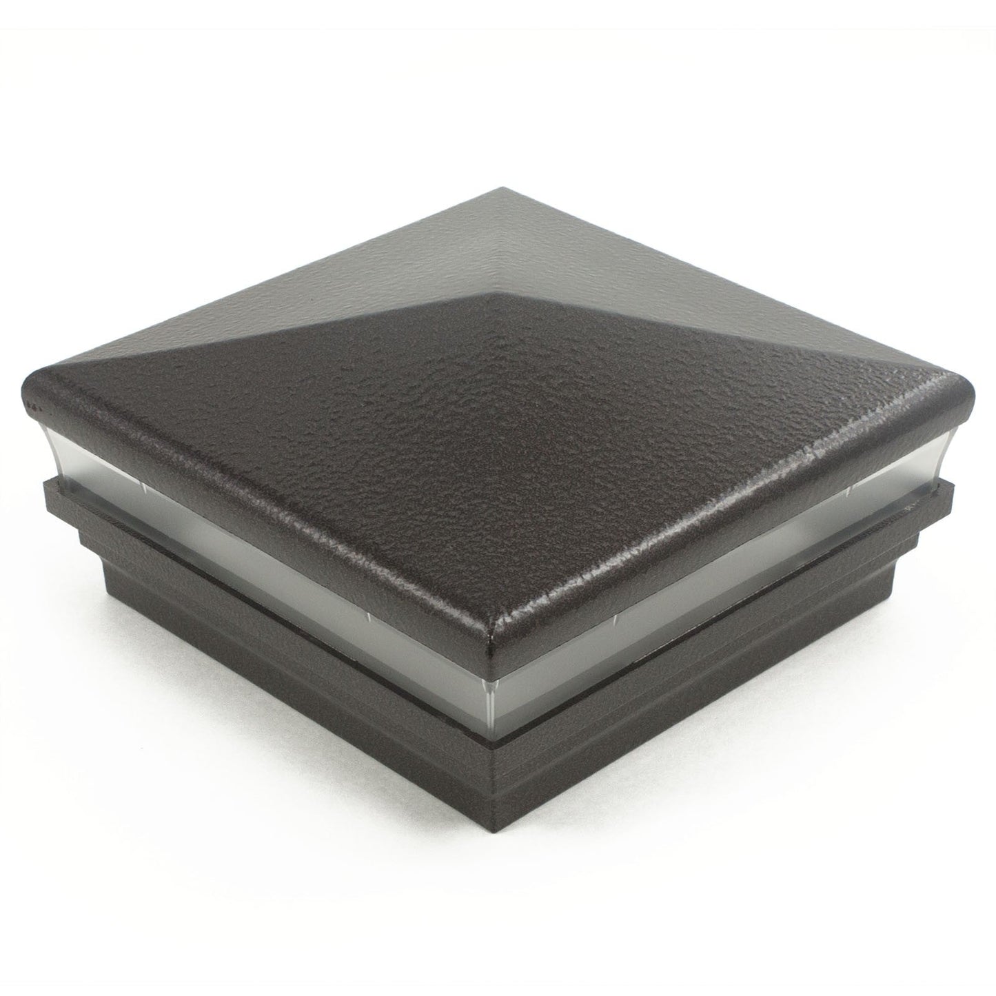 4" x 4" Neptune Low Voltage Light Post Cap (Box of 6) For Vinyl Fences