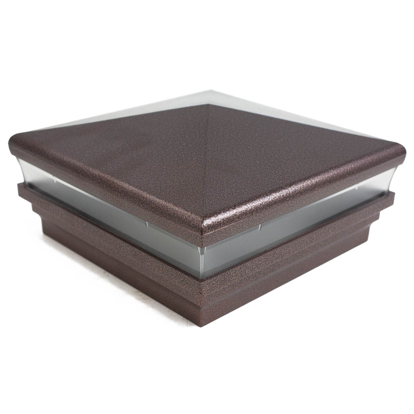 4" x 4" Neptune Low Voltage Light Post Cap (Box of 6) For Vinyl Fences