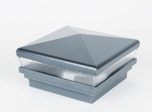 4" x 4" Neptune Low Voltage Light Post Cap (Box of 6) For Vinyl Fences