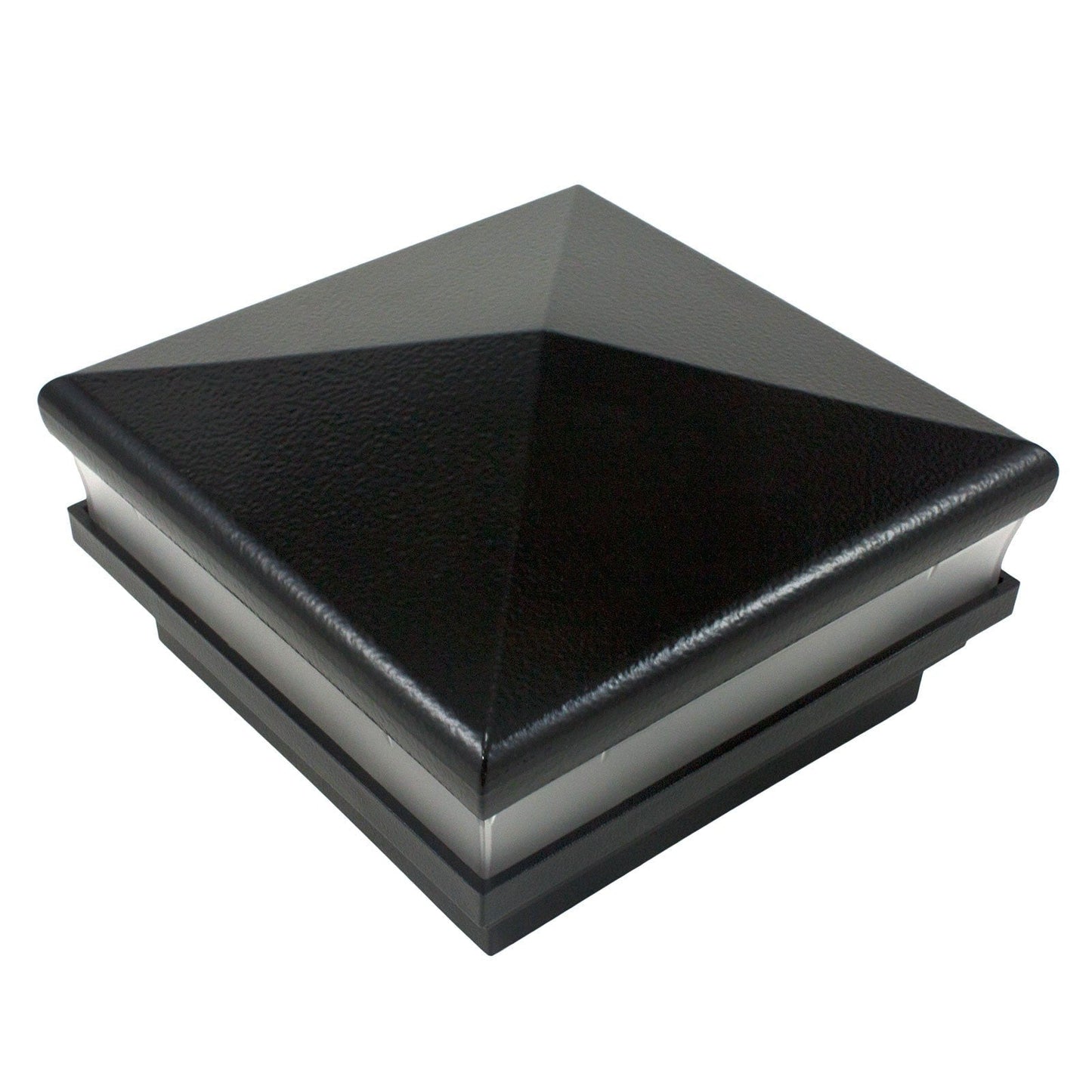 4" x 4" Neptune Low Voltage Light Post Cap (Box of 6) For Vinyl Fences
