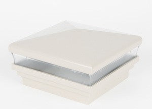 4" x 4" Neptune Low Voltage Light Post Cap (Box of 6) For Vinyl Fences