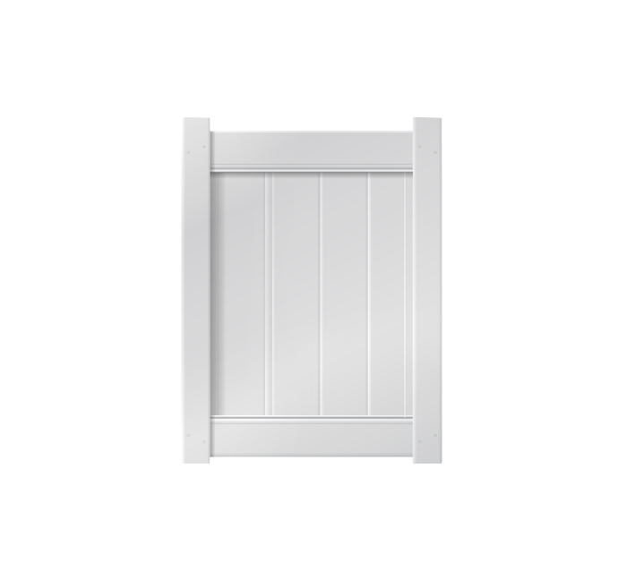 3' X 4' White Single Swing Vinyl Gate For Vinyl Fences