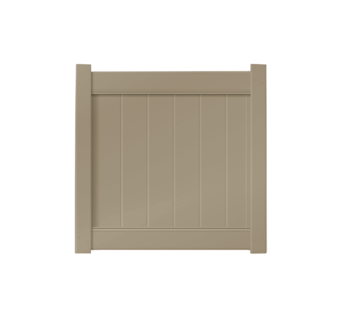 4' x 4' Khaki Single Swing Vinyl Gate For Vinyl Fences