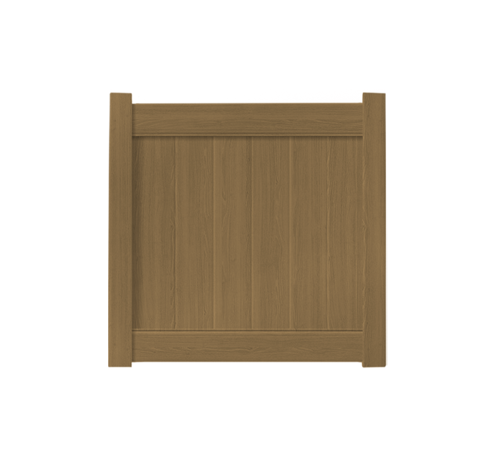 4' x 4' Natural Cedar Single Swing Vinyl Gate For Vinyl Fences