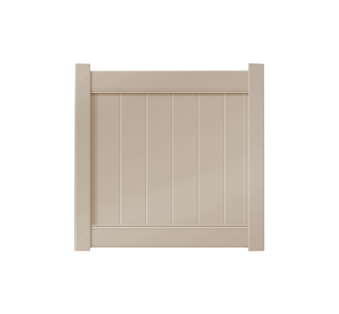 4' x 4' Sandstone Single Swing Vinyl Gate For Vinyl Fences