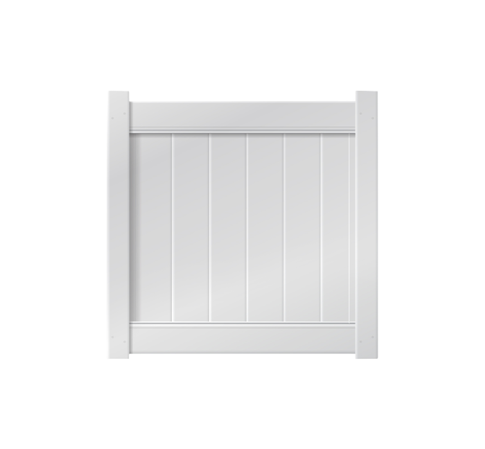4' X 4' White Single Swing Vinyl Gate For Vinyl Fences