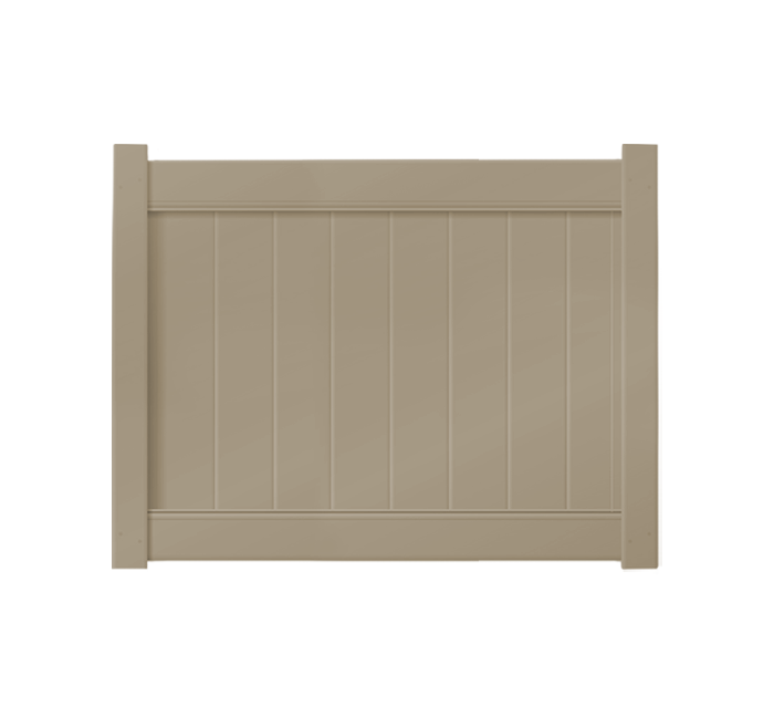 5' x 4' Khaki Single Swing Vinyl Gate For Vinyl Fences