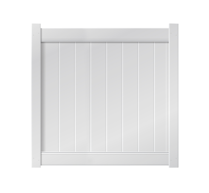 5' x 5' White Single Swing Vinyl Gate For Vinyl Fences