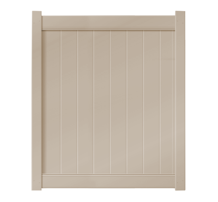 5' x 6' Sandstone Single Swing Vinyl Gate For Vinyl Fences