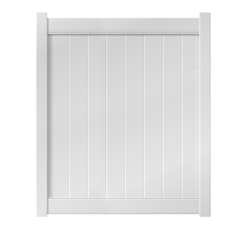 6' Tall x 5' Wide Single Swing Vinyl Gate For Vinyl Fences