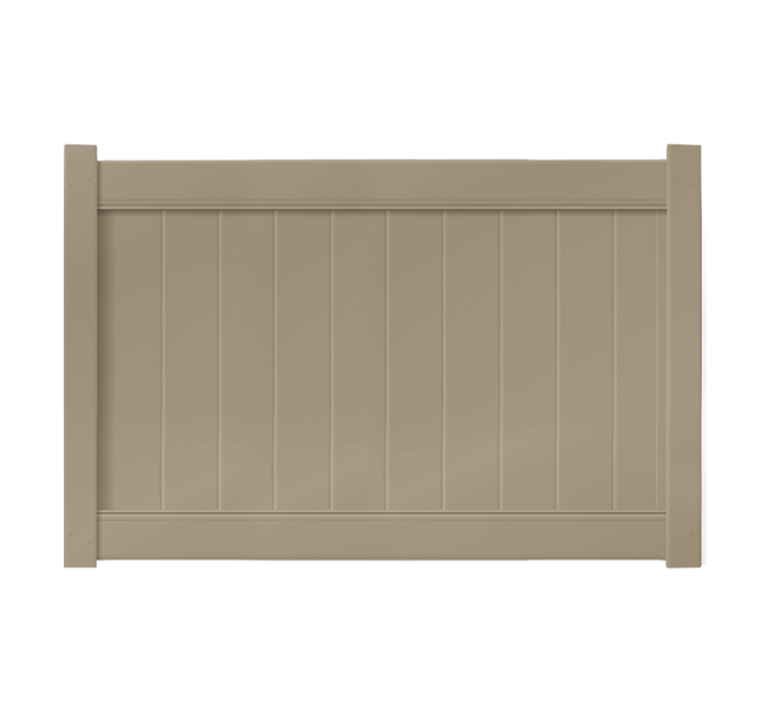 6' x 4' Khaki Single Swing Vinyl Gate For Vinyl Fences