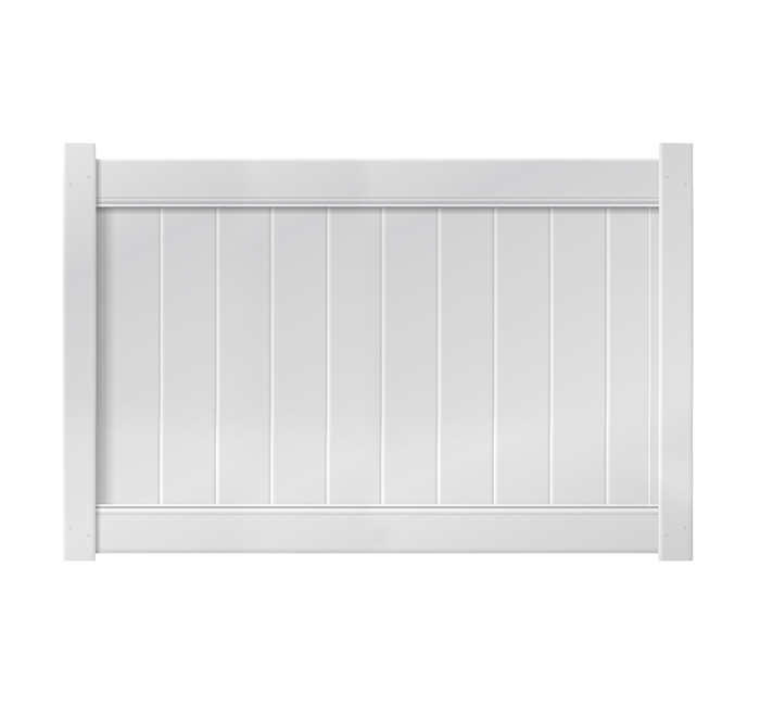 6' X 4' White Single Swing Vinyl Gate For Vinyl Fences