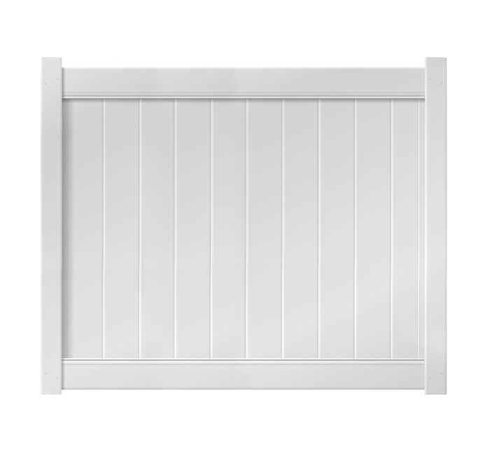 6' x 5' White Single Swing Vinyl Gate For Vinyl Fences