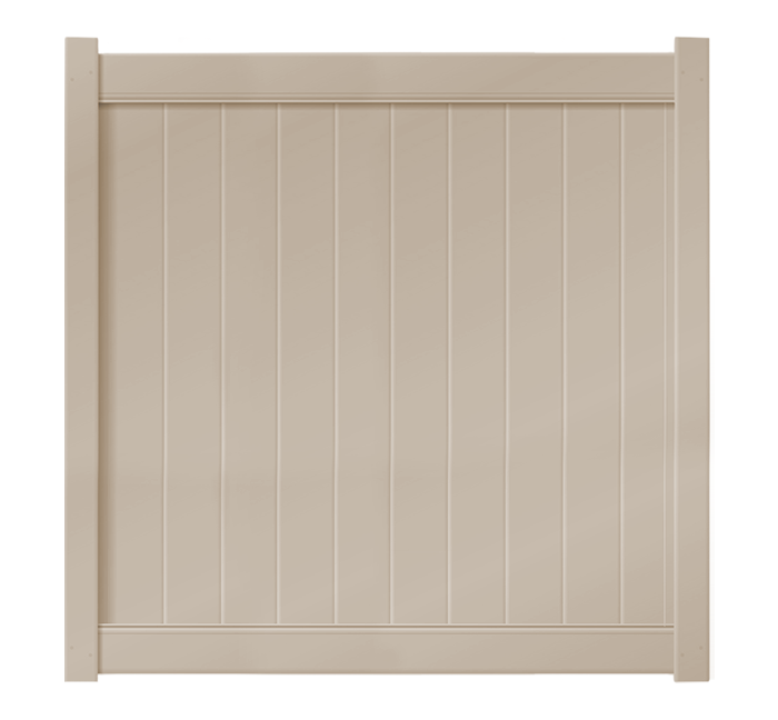 6' x 6' Sandstone Single Swing Vinyl Gate For Vinyl Fences