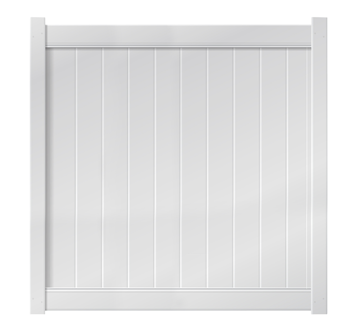 6' x 6' White Single Swing Vinyl Gate For Vinyl Fences