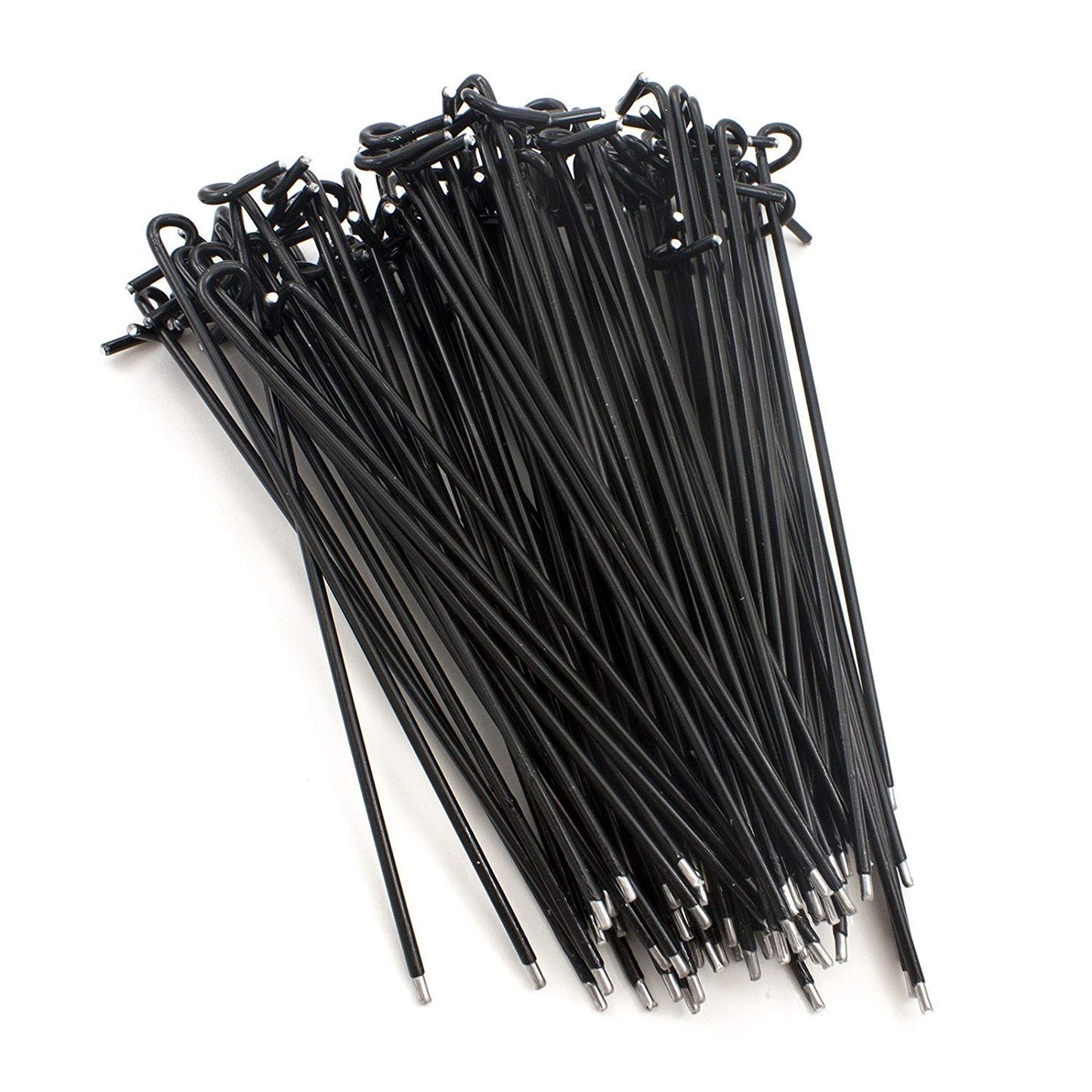 8-1/4" x 9-gauge Black Vinyl Coated Steel Wire Ties "#16 Black" (Bag of 100) for Chain Link Fences