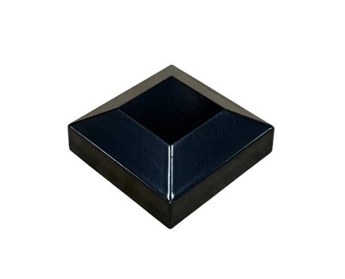 2" Sq. Black Post Cap for Ornamental Aluminum Fences - BUY PER PIECE (EACH)