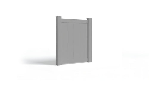 4' Tall x 3' Wide Single Swing Vinyl Gate For Vinyl Fences (AFC-001) - Light Gray