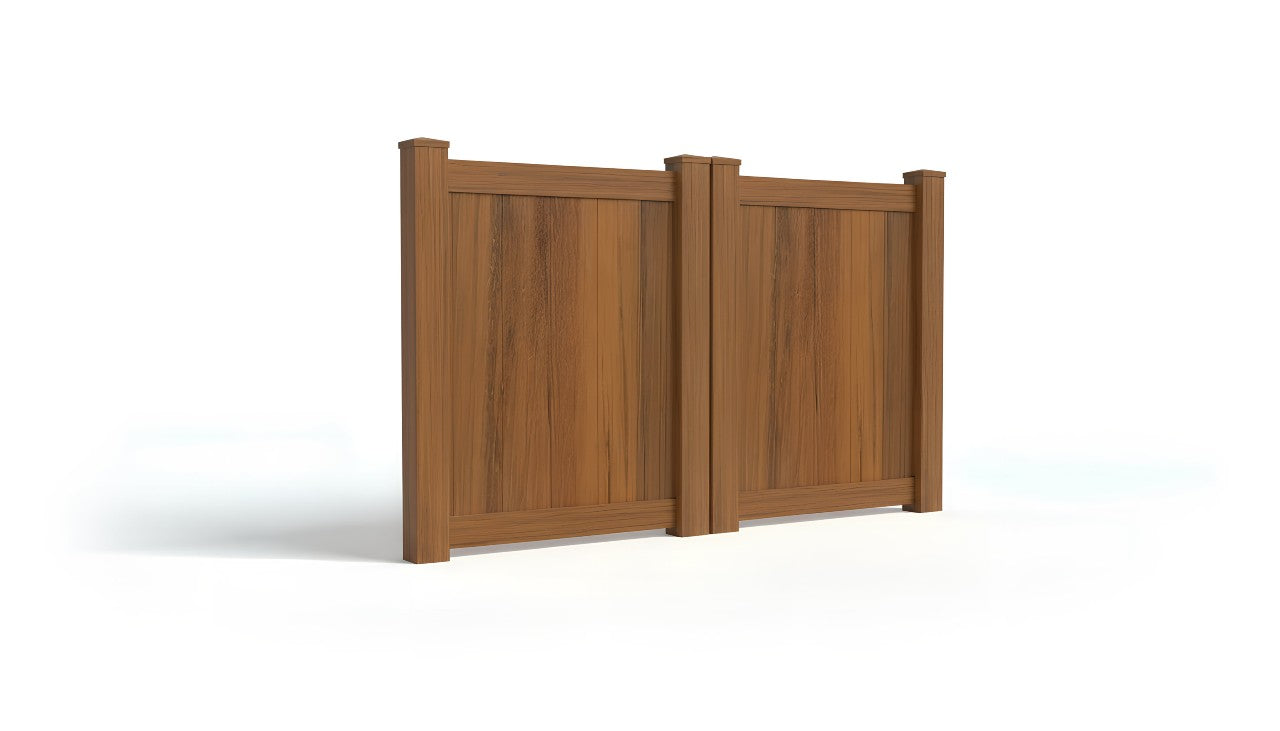 4' Tall x 6' Wide Double Drive Swing Vinyl Gate For Vinyl Fences (AFC-001)