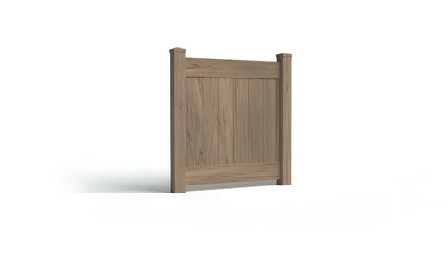 4' Tall x 4' Wide Single Swing Vinyl Gate For Vinyl Fences (AFC-001) - Green Teak
