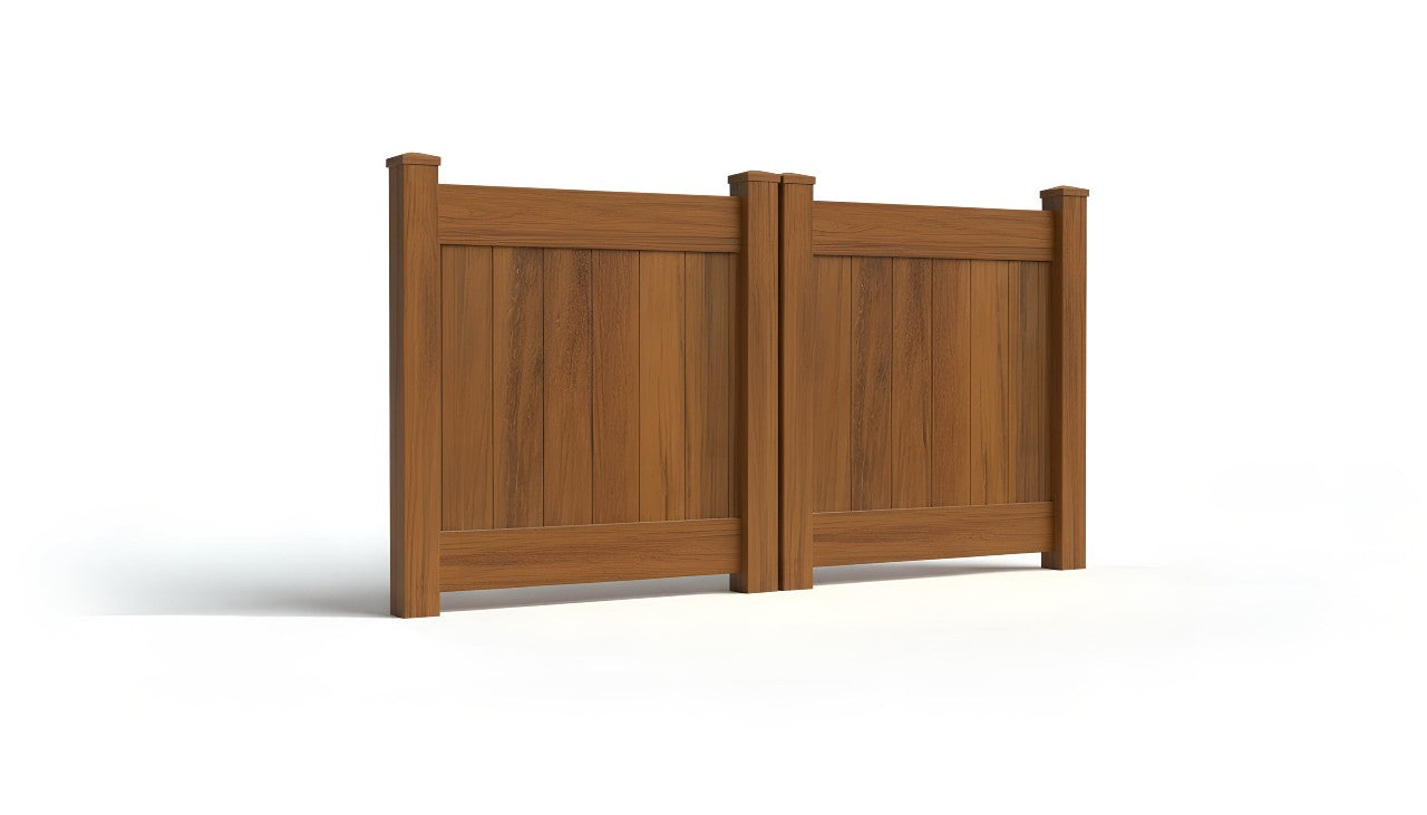 4' Tall x 8' Wide Double Drive Swing Vinyl Gate For Vinyl Fences (AFC-001)