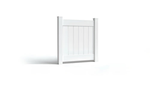 4' Tall x 4' Wide Single Swing Vinyl Gate For Vinyl Fences (AFC-001) - White