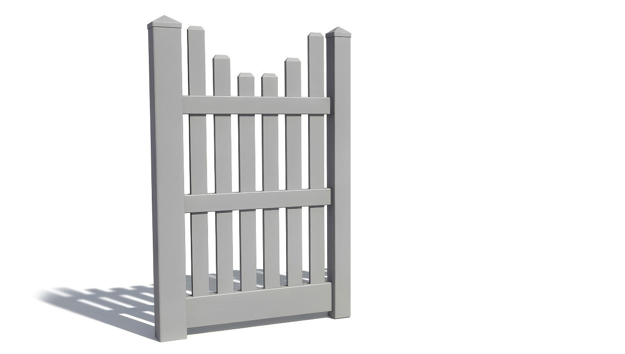 5' Tall x 3' Wide Single Swing Vinyl Gate For Vinyl Fences (AFC-003)