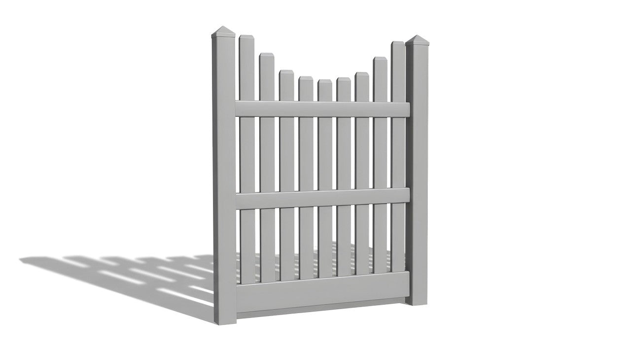 5' Tall x 4' Wide Single Swing Vinyl Gate For Vinyl Fences (AFC-003)