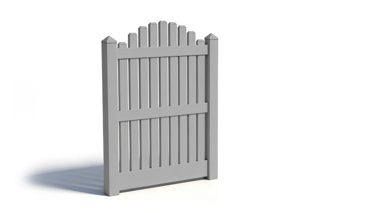 5' Tall x 4' Wide Single Swing Vinyl Gate For Vinyl Fences (AFC-004)