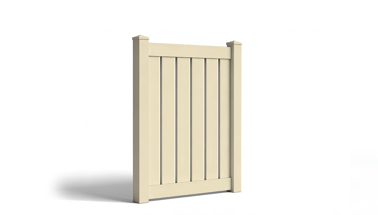 5' Tall x 4' Wide Single Swing Vinyl Gate For Vinyl Fences (AFC-006)