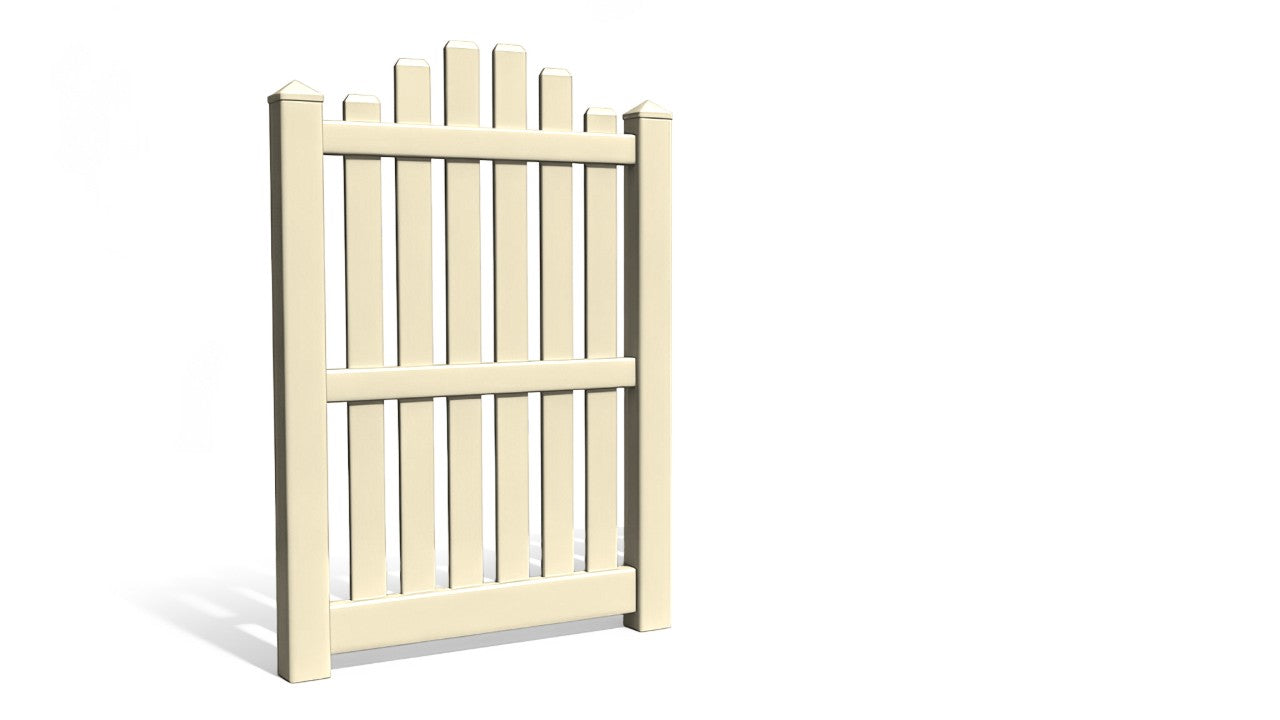6' Tall x 3' Wide Single Swing Vinyl Gate For Vinyl Fences (AFC-6COS)