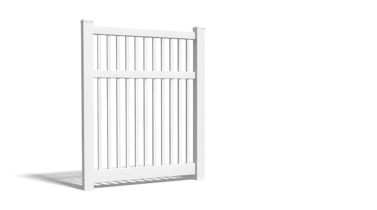 6' Tall x 4' Wide Single Swing Vinyl Gate For Vinyl Fences (AFC-017)