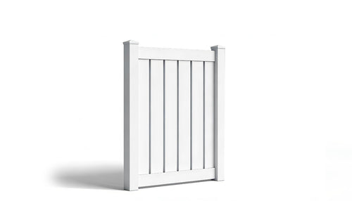 4' Tall x 4' Wide Single Swing Vinyl Gate For Vinyl Fences (AFC-0304) - White