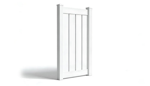 6' Tall x 3' Wide Single Swing Vinyl Gate For Vinyl Fences (AFC-030) - White