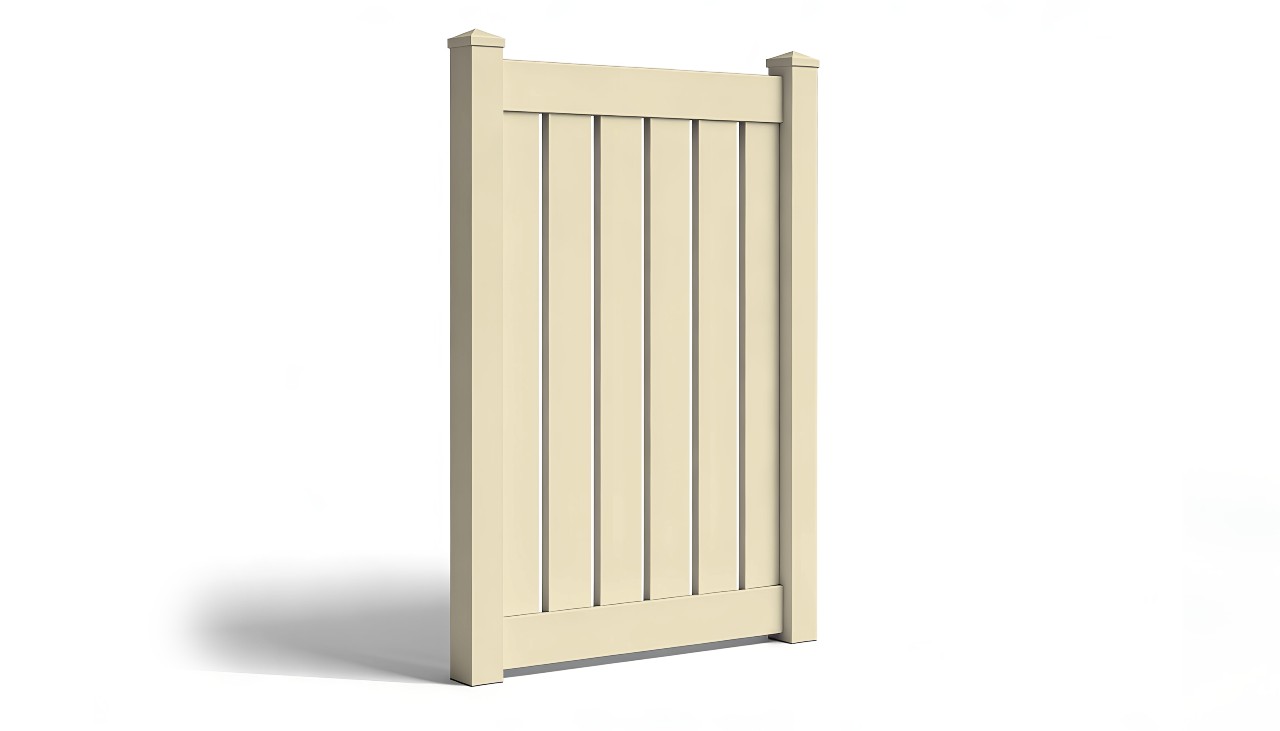 6' Tall x 4' Wide Single Swing Vinyl Gate For Vinyl Fences (AFC-030)