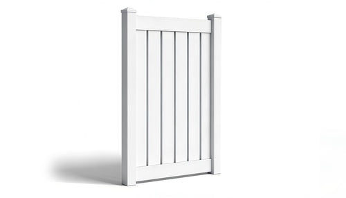 6' Tall x 4' Wide Single Swing Vinyl Gate For Vinyl Fences (AFC-030) - White