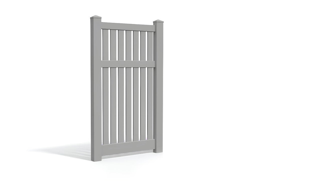 6' Tall x 3' Wide Single Swing Vinyl Gate For Vinyl Fences (AFC-034)