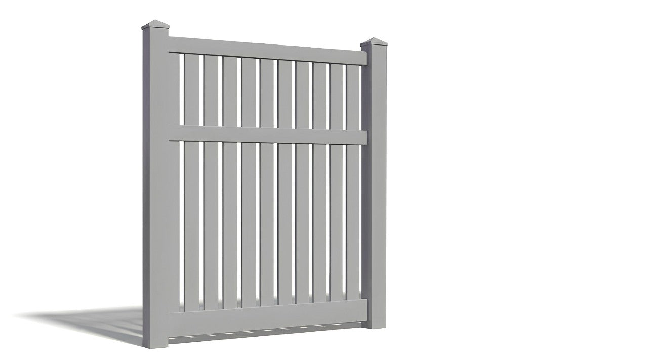 6' Tall x 4' Wide Single Swing Vinyl Gate For Vinyl Fences (AFC-034)