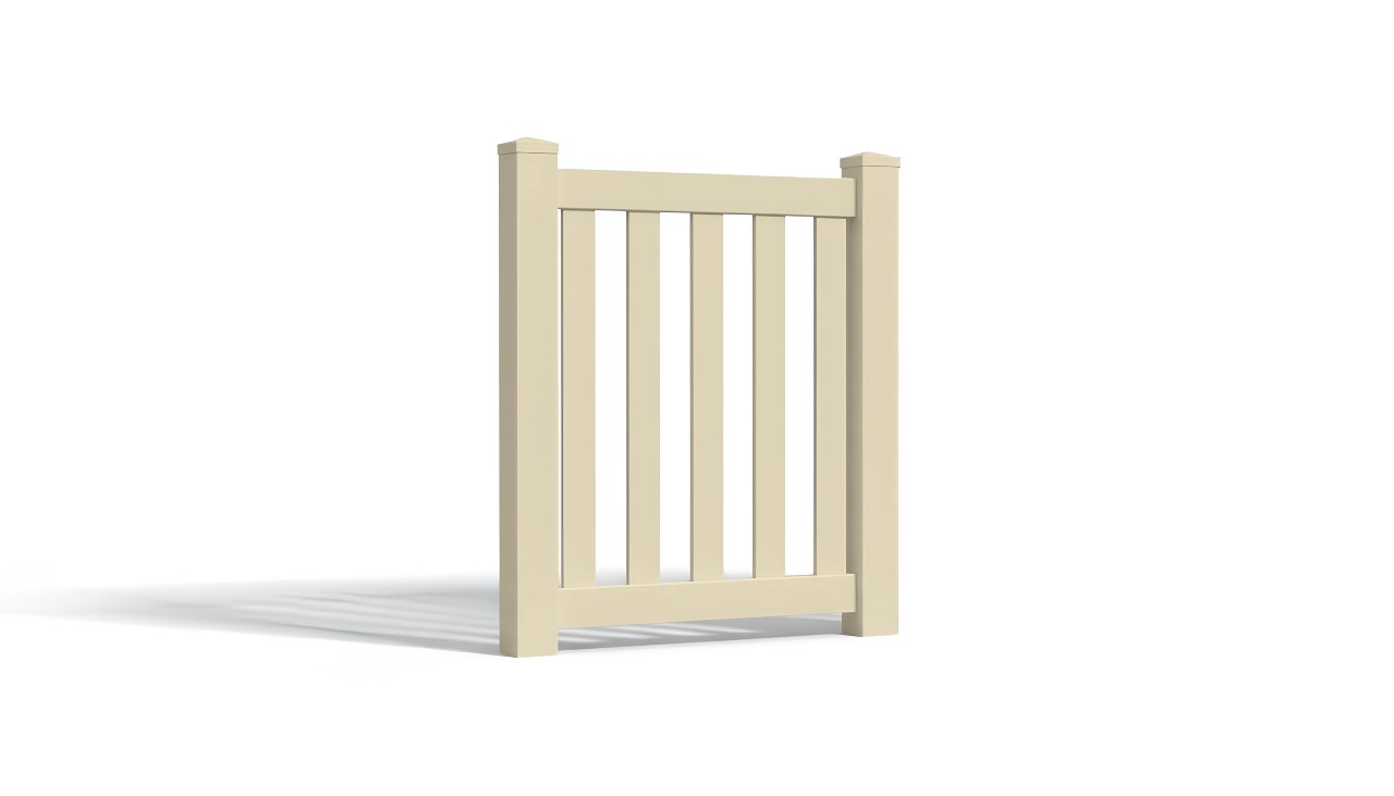3' Tall x 3' Wide Single Swing Vinyl Gate For Vinyl Fences (AFC-16)