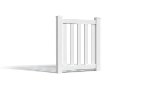 4' Tall x 3' Wide Single Swing Vinyl Gate For Vinyl Fences (AFC-17) - White