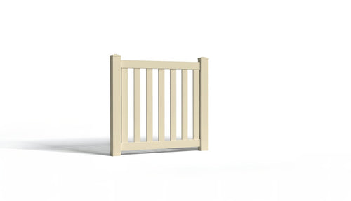4' Tall x 4' Wide Single Swing Vinyl Gate For Vinyl Fences (AFC-17) - Tan