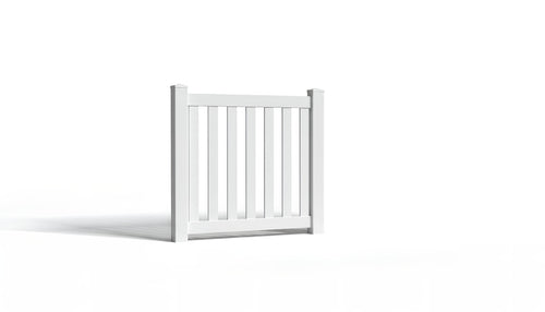 4' Tall x 4' Wide Single Swing Vinyl Gate For Vinyl Fences (AFC-17) - White