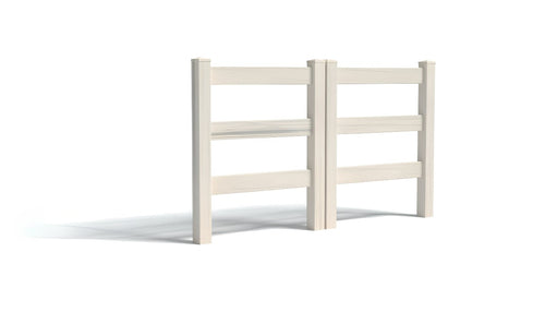 5' Tall x 6' Wide Double Drive Swing Vinyl Gate For Vinyl Fences (AFC-19A) - Aspen Latte