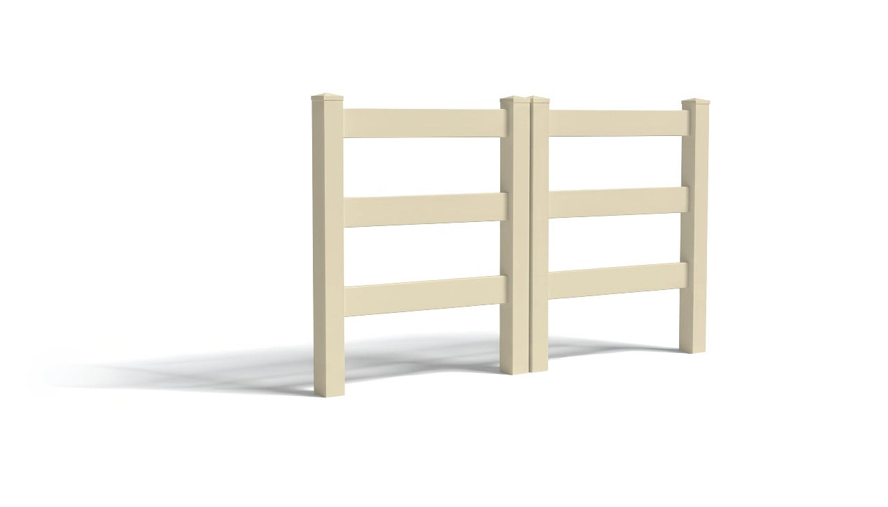 5' Tall x 6' Wide Double Drive Swing Vinyl Gate For Vinyl Fences (AFC-19A)