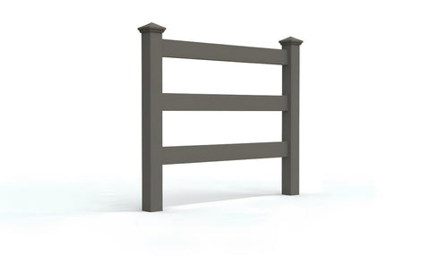 5' Tall x 4' Wide Single Swing Vinyl Gate For Vinyl Fences (AFC-19A) - Dark Gray