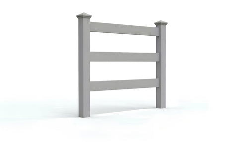 5' Tall x 4' Wide Single Swing Vinyl Gate For Vinyl Fences (AFC-19A) - Light Gray